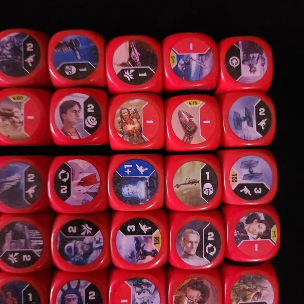 Lot Of 59 Star Wars Destiny Red Dice Game